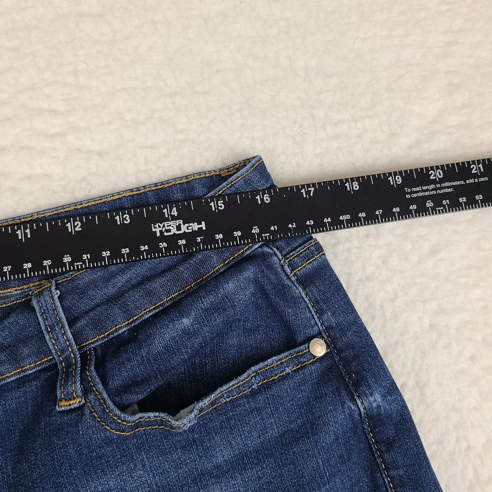 Judy Blue Jeans Womens 15/32 Blue Boyfriend Dark Wash Denim JB88608